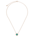 Tiffany T Diamond & Turquoise Circle Pendant Necklace, back view