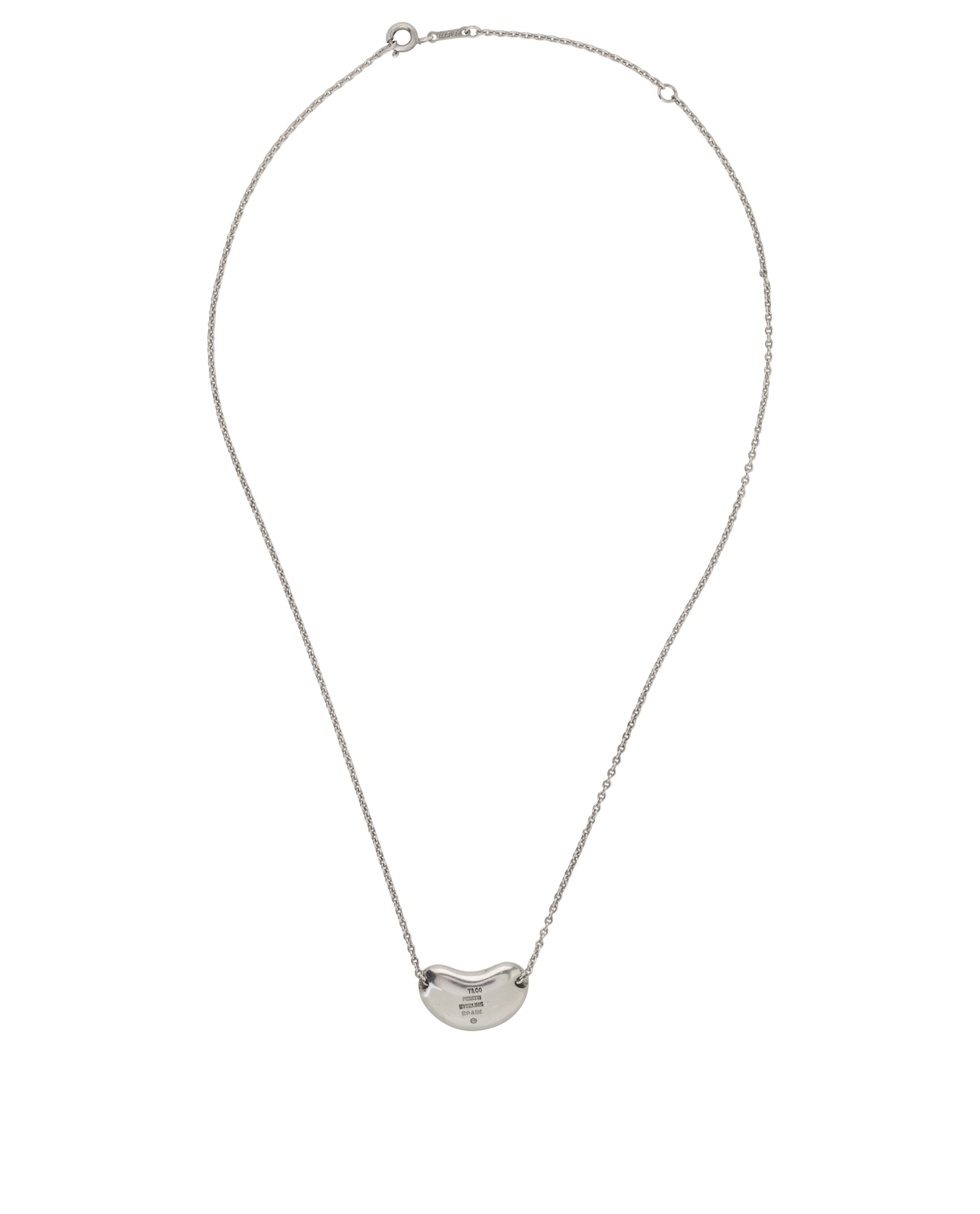Tiffany & Co Elsa Peretti Bean Pendant, &pound;180, Jewellery, Silver, Silver, Back view