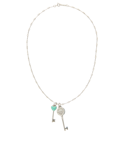 Tiffany Double Key Pendant Necklace, Sterling Silver, B/DB, 3*