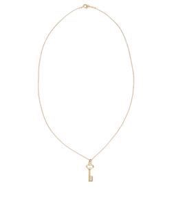 Tiffany & Co Heart Key Pendant Necklace, Sterling Silver, Gold, DB/B, 3*
