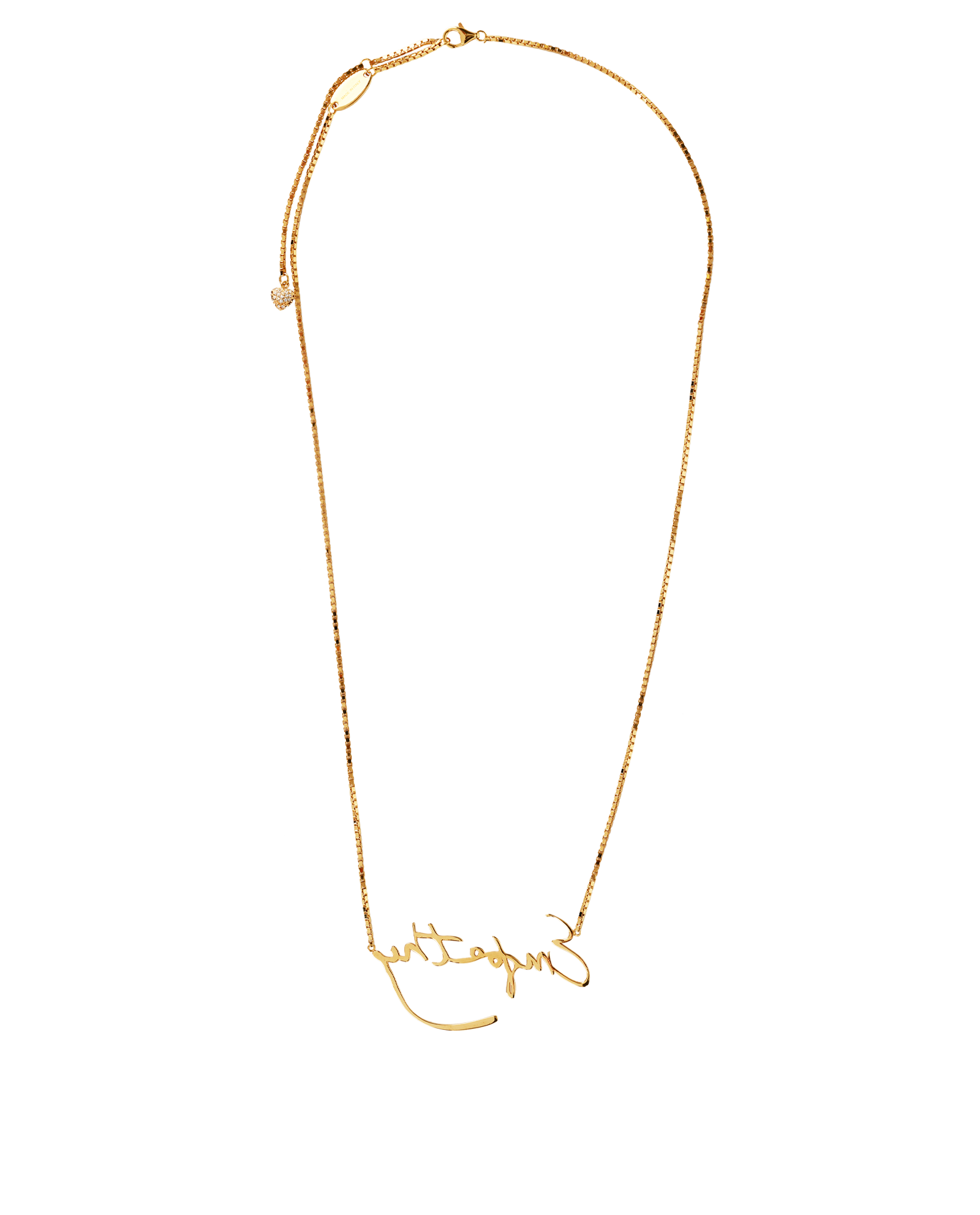 Valentino Empathy Necklace, &pound;140, Jewellery, Gold, Brass, Back view