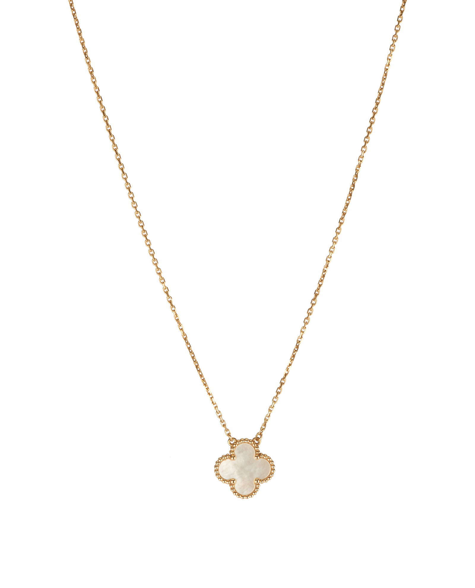 Van Cleef & Arpels Vintage Alhambra Pendant, &pound;2,250, Jewellery, Gold, Mother of Pearl/Yellow Gold, Other view