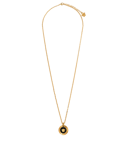 Versace Medusa Pendant Necklace, &pound;110, Jewellery, Gold, Brass, Front view