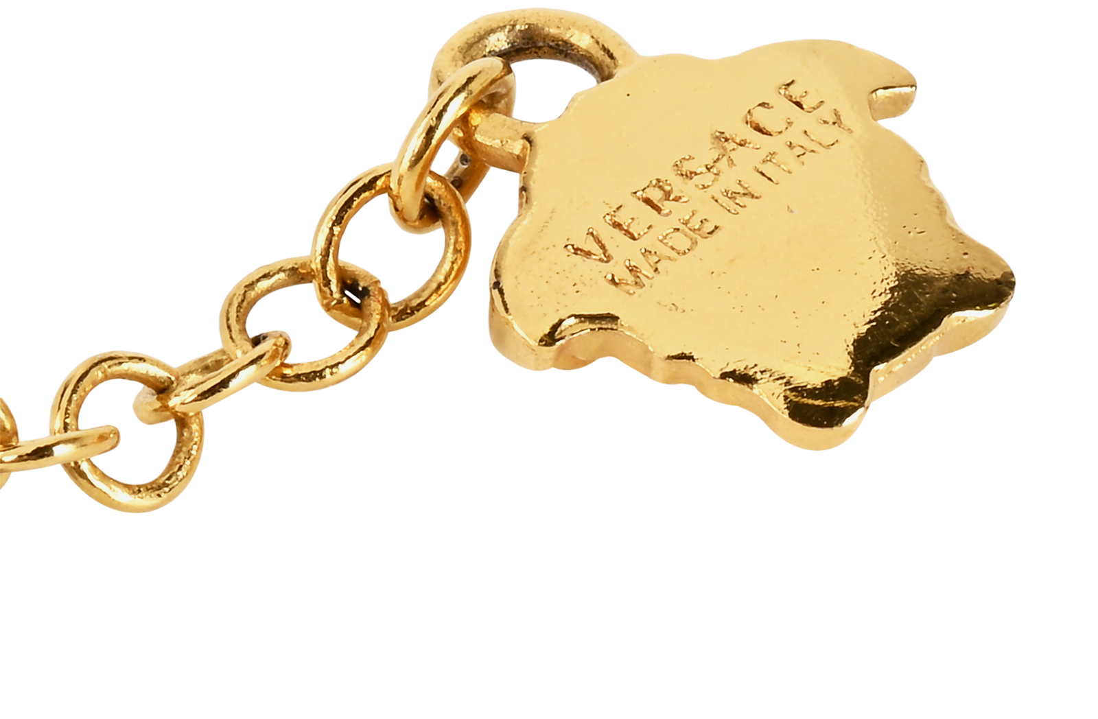 Versace Medusa Pendant Necklace, &pound;110, Jewellery, Gold, Brass, Other view