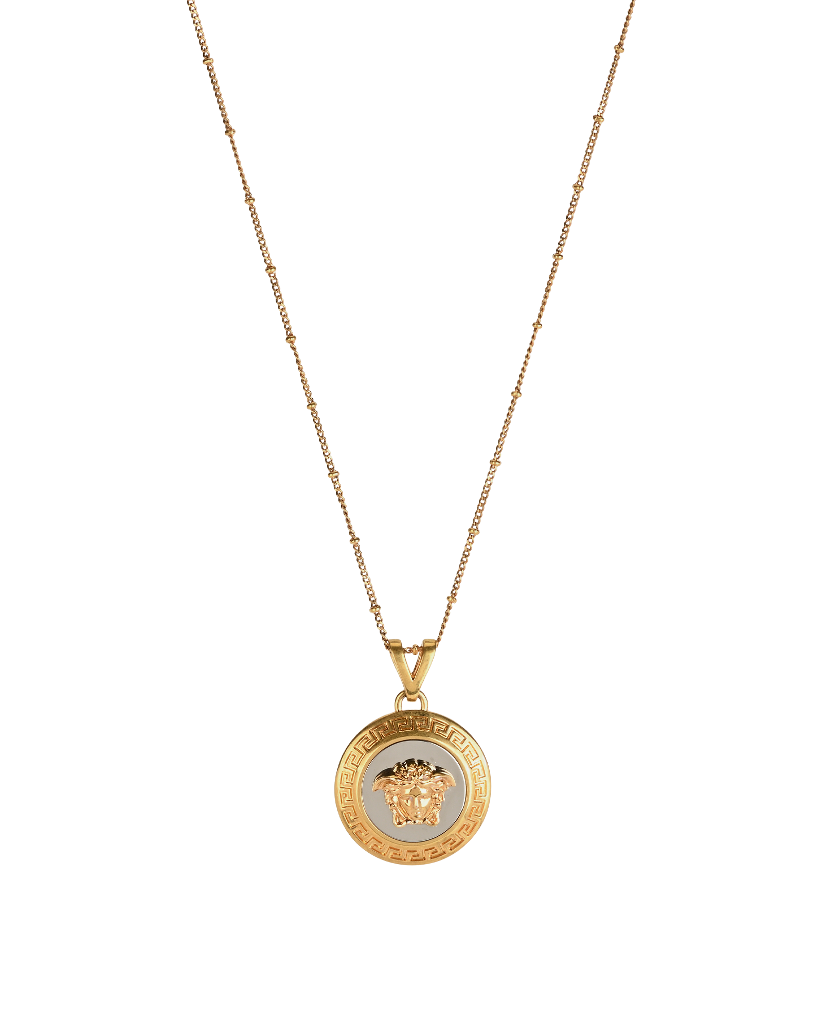 Versace Medusa Necklace, &pound;250, Jewellery, Gold/Silver, Brass, Other view