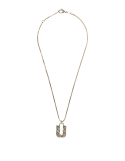 Gucci U Charm Necklace, Sterling Silver, DB/B, 4*