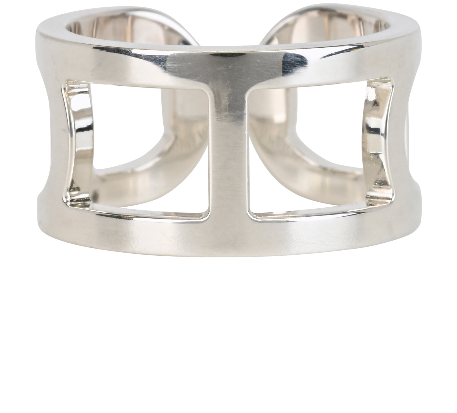 Hermès Ever Chaine D'Ancre Ring, &pound;375, Jewellery, Silver, Silver, Back view