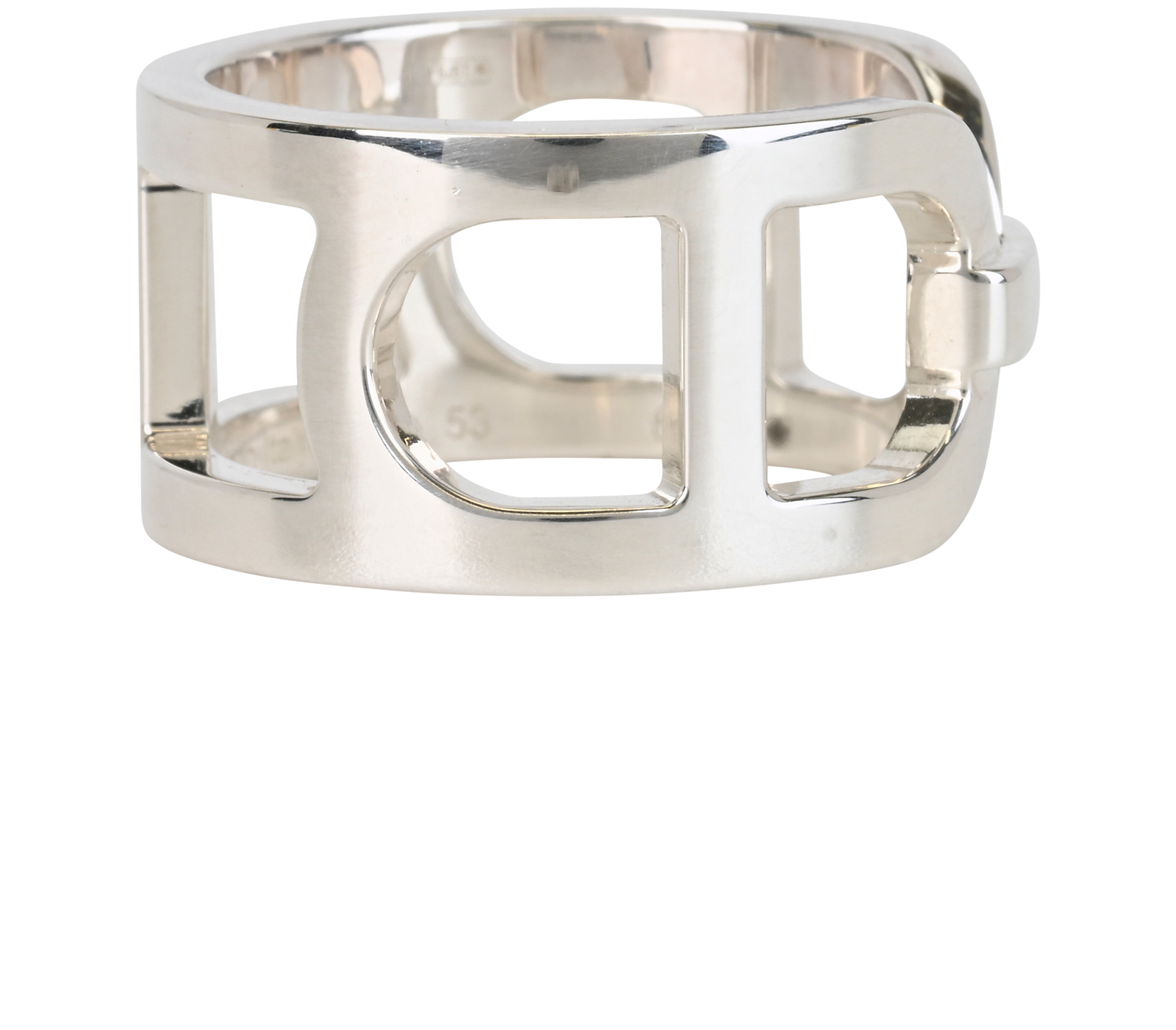 Hermès Ever Chaine D'Ancre Ring, &pound;375, Jewellery, Silver, Silver, Side view