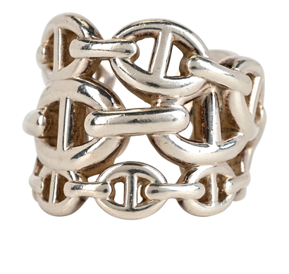 Hermes Chaine D'Ancre Enchainee Ring, &pound;395, Jewellery, Silver, Silver, Front view