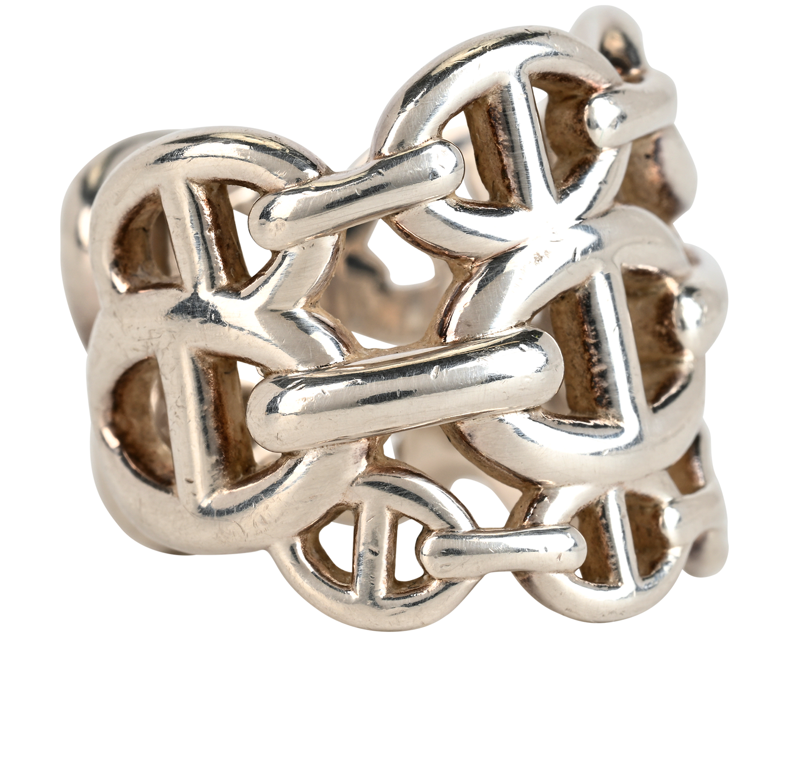 Hermes Chaine D'Ancre Enchainee Ring, &pound;395, Jewellery, Silver, Silver, Side view
