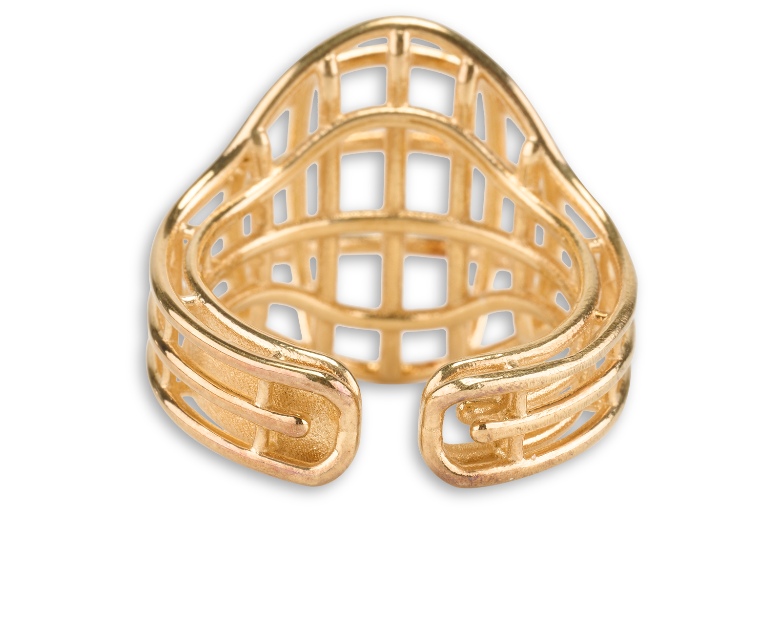 Bottega Veneta Outline Ring, &pound;120, Jewellery, Gold, Sterling Silver, Back view