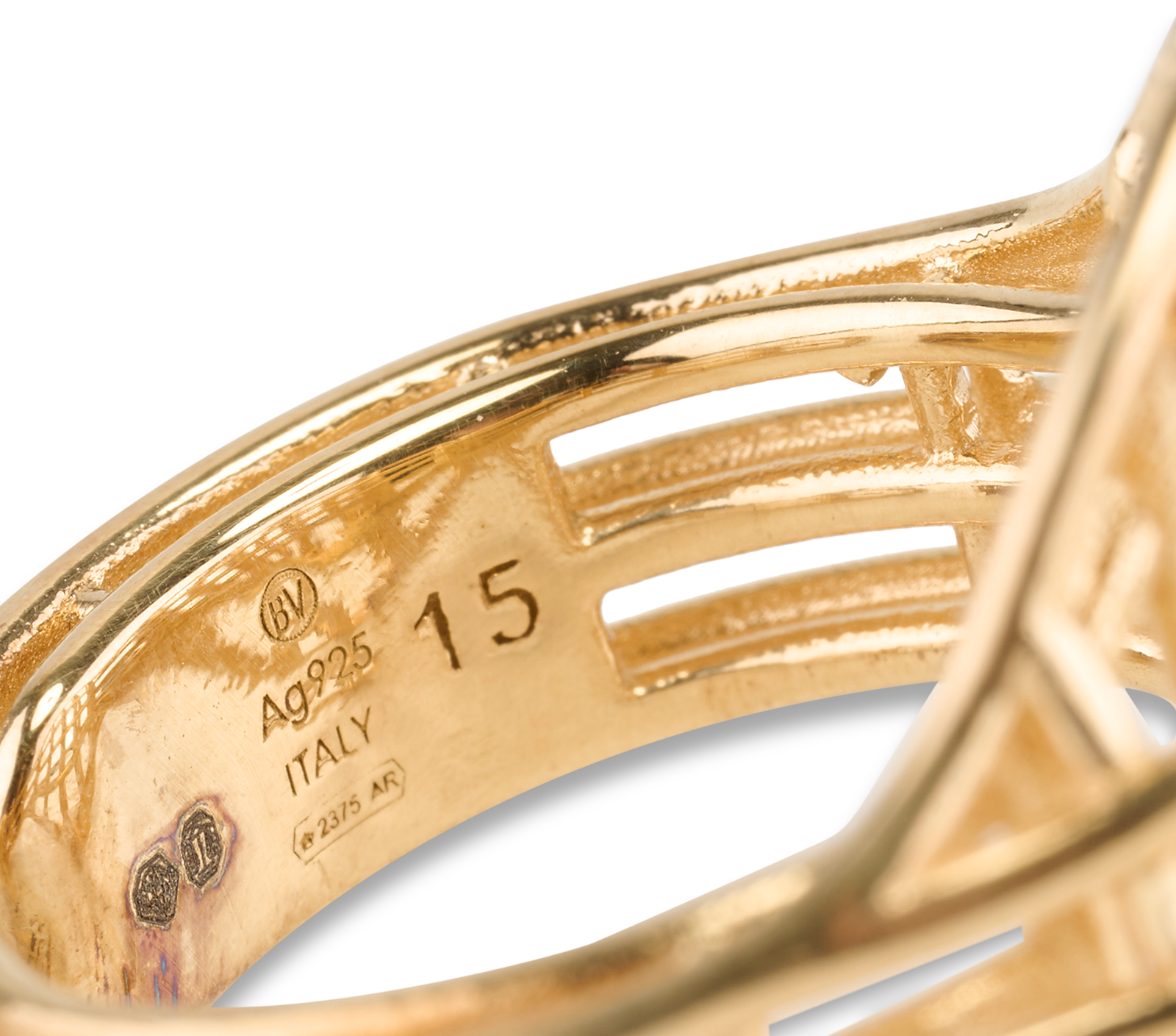 Bottega Veneta Outline Ring, &pound;120, Jewellery, Gold, Sterling Silver, Other view