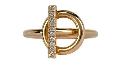 Hermes Small Echappee Ring, £1,400, Jewellery, Gold, Yellow Gold, Front view