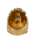 Gucci Lion Head Crystal Ring, £220, Jewellery, Gold, Brass, Back view