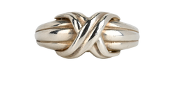 Tiffany & Co Signature X Knot Ring, Silver 925, Sz N, 2*