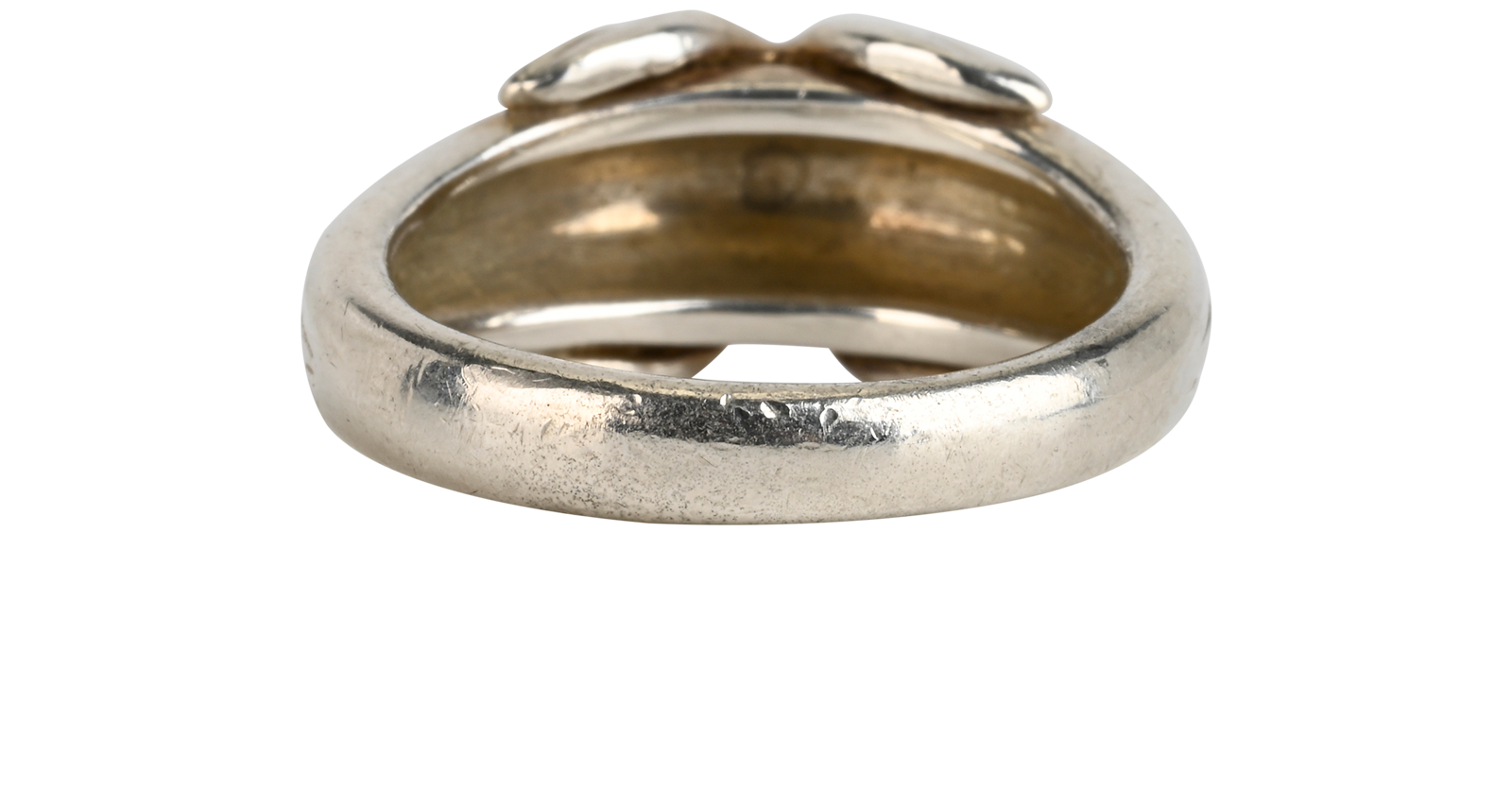 Tiffany & Co Signature X Knot Ring, &pound;160, Jewellery, Silver, Sterling Silver, Back view