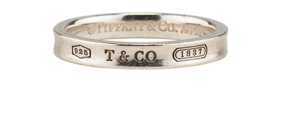 Tiffany & Co 1837 Narrow Ring, &pound;175, Jewellery, Silver, Silver, Front view