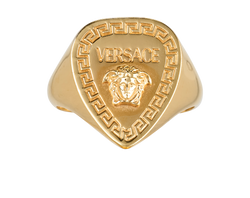 Versace Medusa Greca Signer Ring, Brass, Gold, MII, B, 3*
