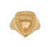 Versace Medusa Greca Signer Ring, &pound;80, Jewellery, Gold, Brass, Front view