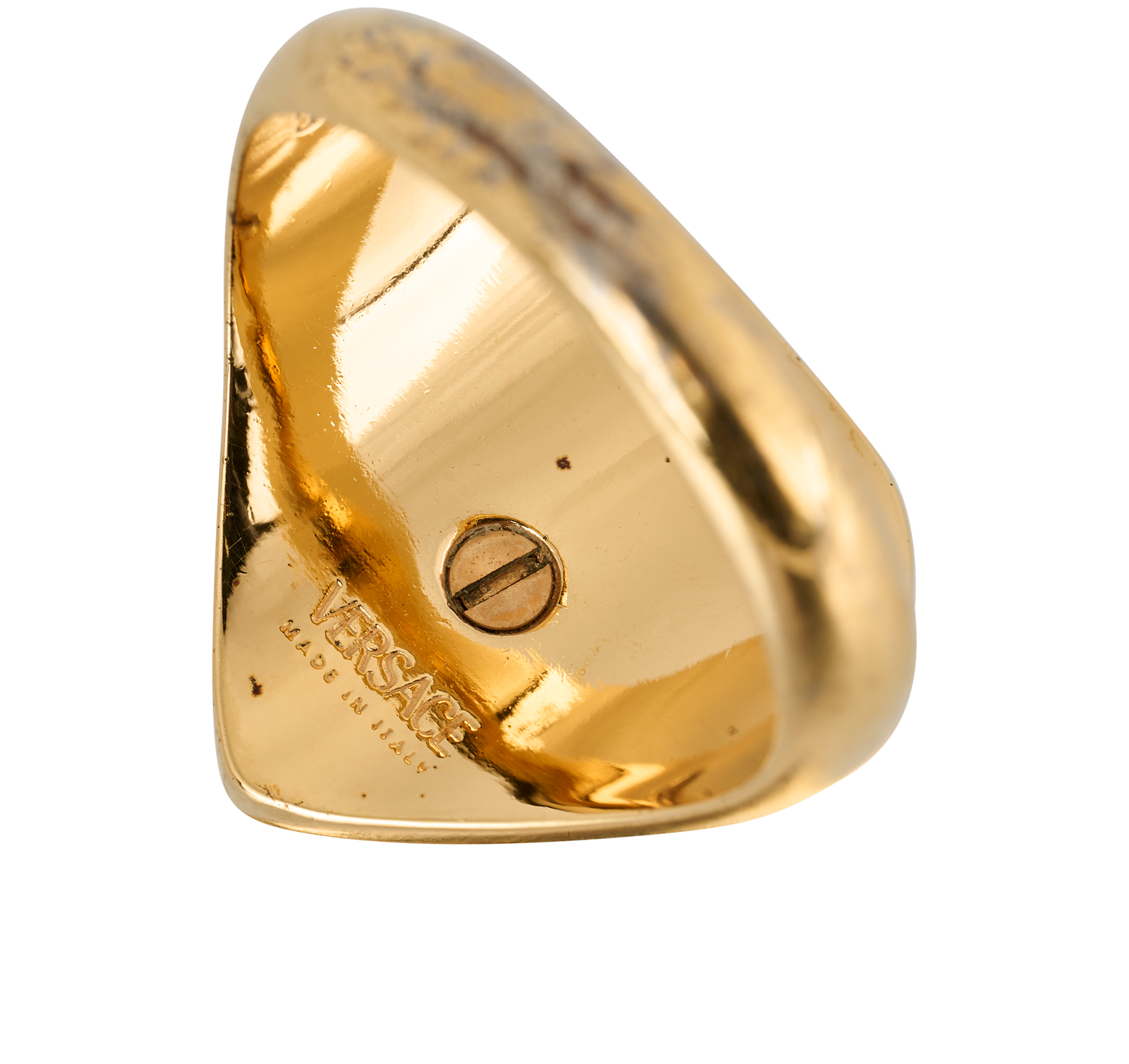 Versace Medusa Greca Signer Ring, &pound;80, Jewellery, Gold, Brass, Other view