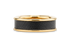 Hermes Athena Stud Ring, &pound;175, Jewellery, Black/Gold, Leather, Back view