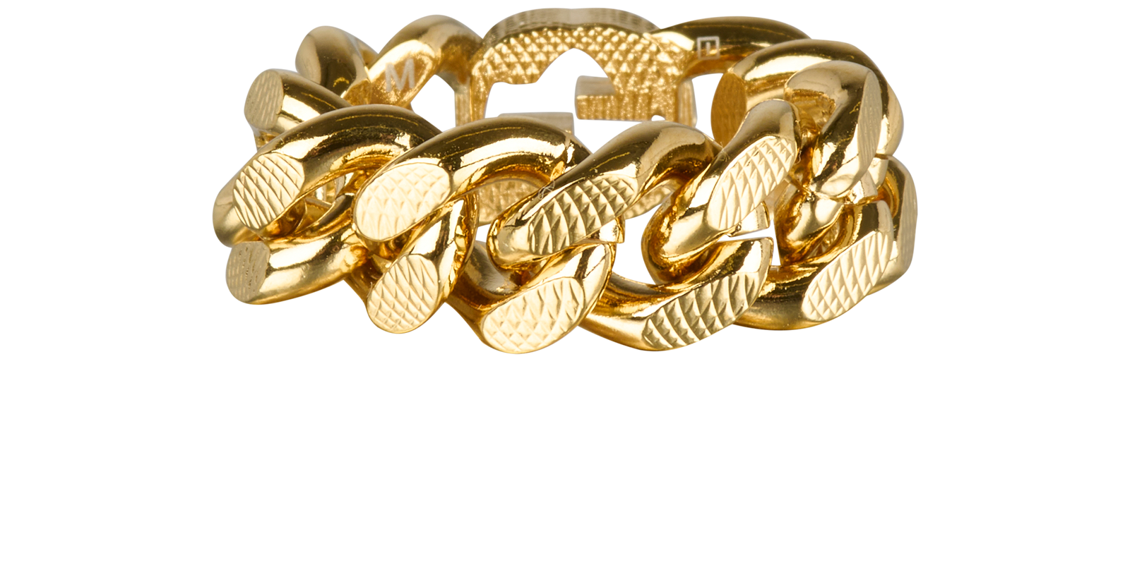Gucci G Chain Ring, &pound;170, Jewellery, Gold, Brass, Back view