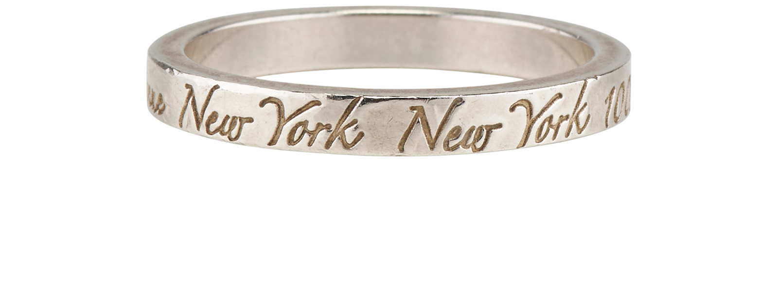 Tiffany & Co 727 Fifth Avenue New York Ring, &pound;90, Jewellery, Silver, Silver, Back view