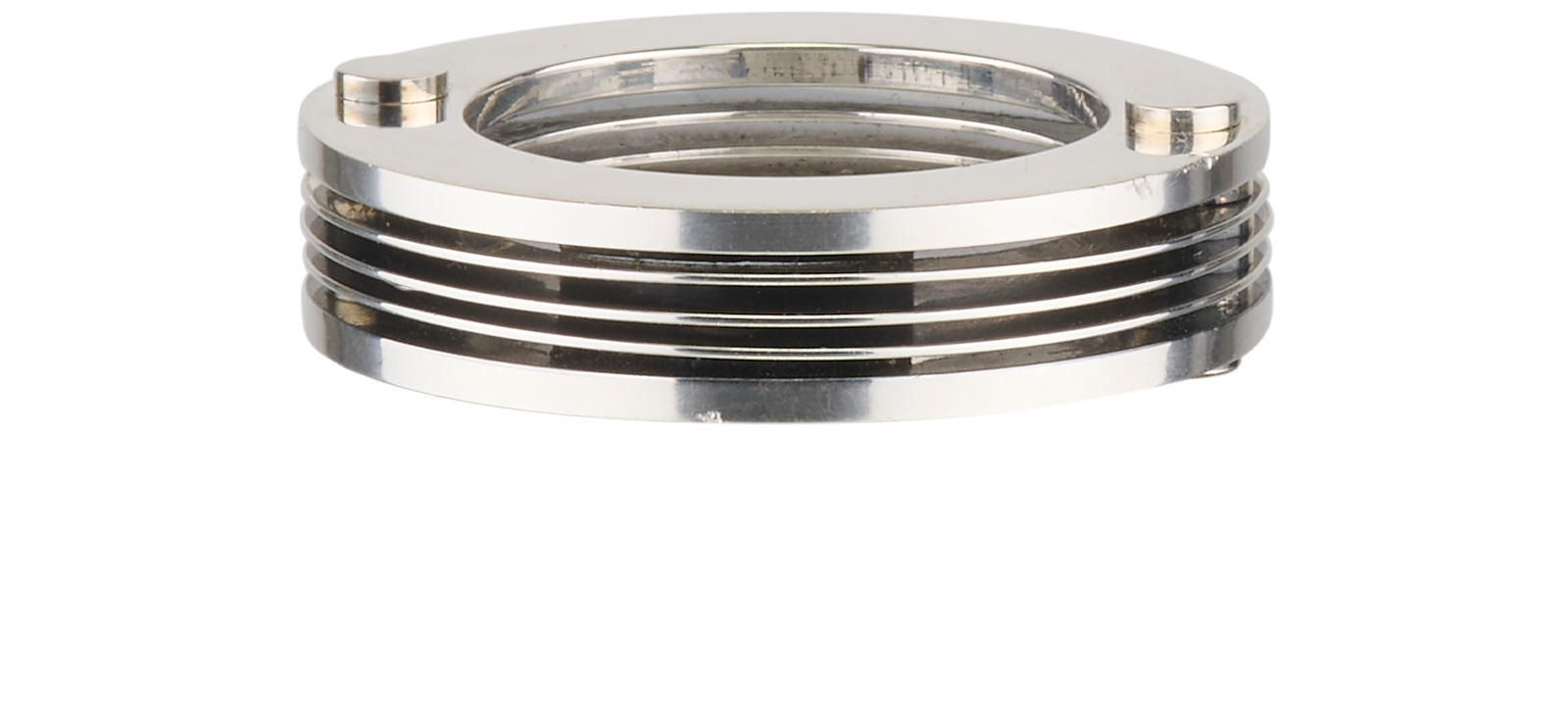 Bottega Veneta Bolt Ring, &pound;110, Jewellery, Silver, Sterling Silver, Back view