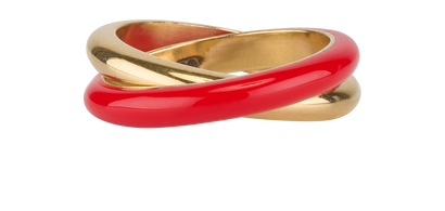 Bottega Veneta Essentials Chili Ring, &pound;90, Jewellery, Gold/Red, Silver/Yellow Gold, Front view