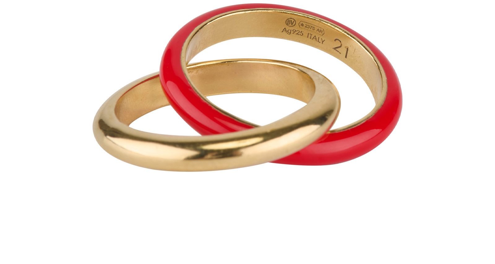 Bottega Veneta Essentials Chili Ring, &pound;90, Jewellery, Gold/Red, Silver/Yellow Gold, Other view