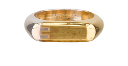 Bottega Veneta Hinge Ring, Silver 925/Gold Plated, Sz Q, DB/B, 1*