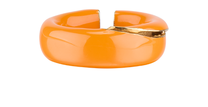 Bottega Veneta Fold Ring, &pound;90, Jewellery, Orange, Enamel Coated Ceramic/Silver, Front view