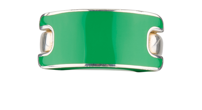 Bottega Veneta Enamel Ring, &pound;150, Jewellery, Green, Silver, Front view