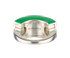 Bottega Veneta Enamel Ring, &pound;150, Jewellery, Green, Silver, Back view
