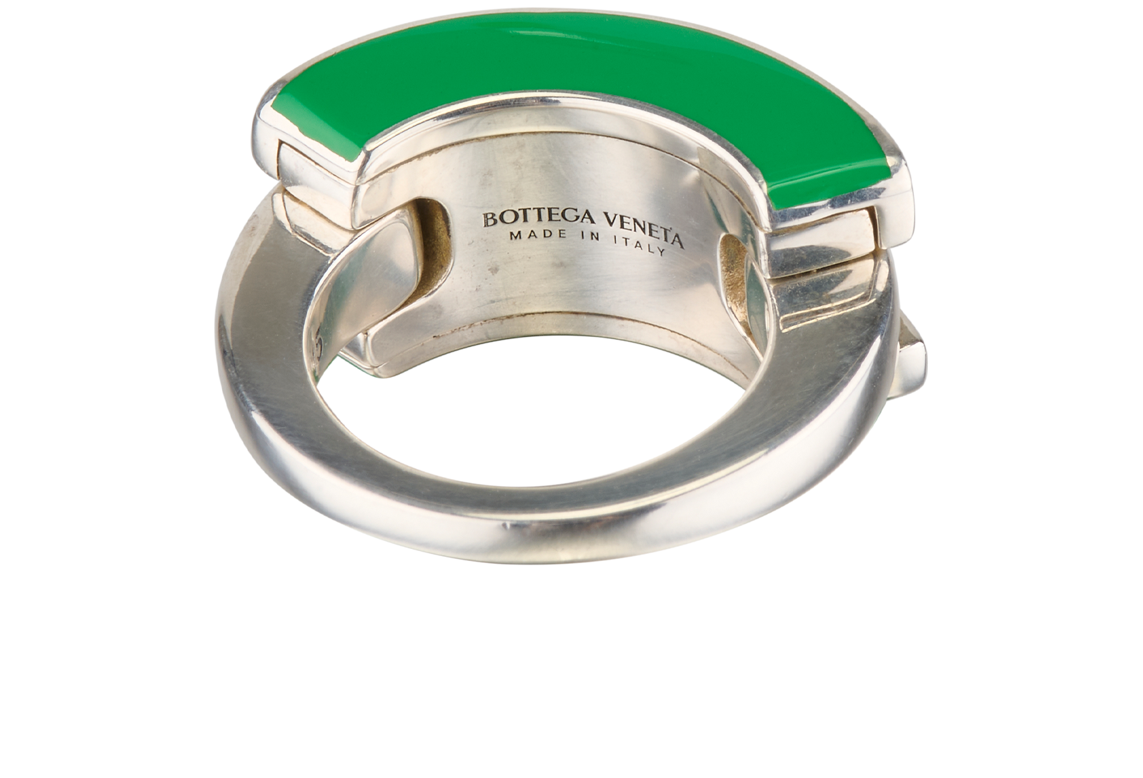 Bottega Veneta Enamel Ring, &pound;150, Jewellery, Green, Silver, Other view