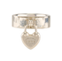 Tiffany & Co Heart Padlock Charm Ring, &pound;120, Jewellery, Silver, Sterling Silver, Front view