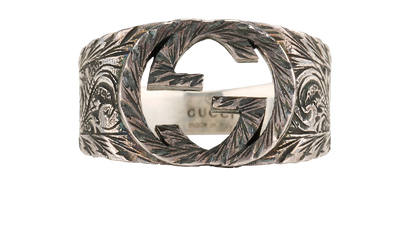Gucci Interlocking G Ring, &pound;110, Jewellery, Silver, Silver, Front view