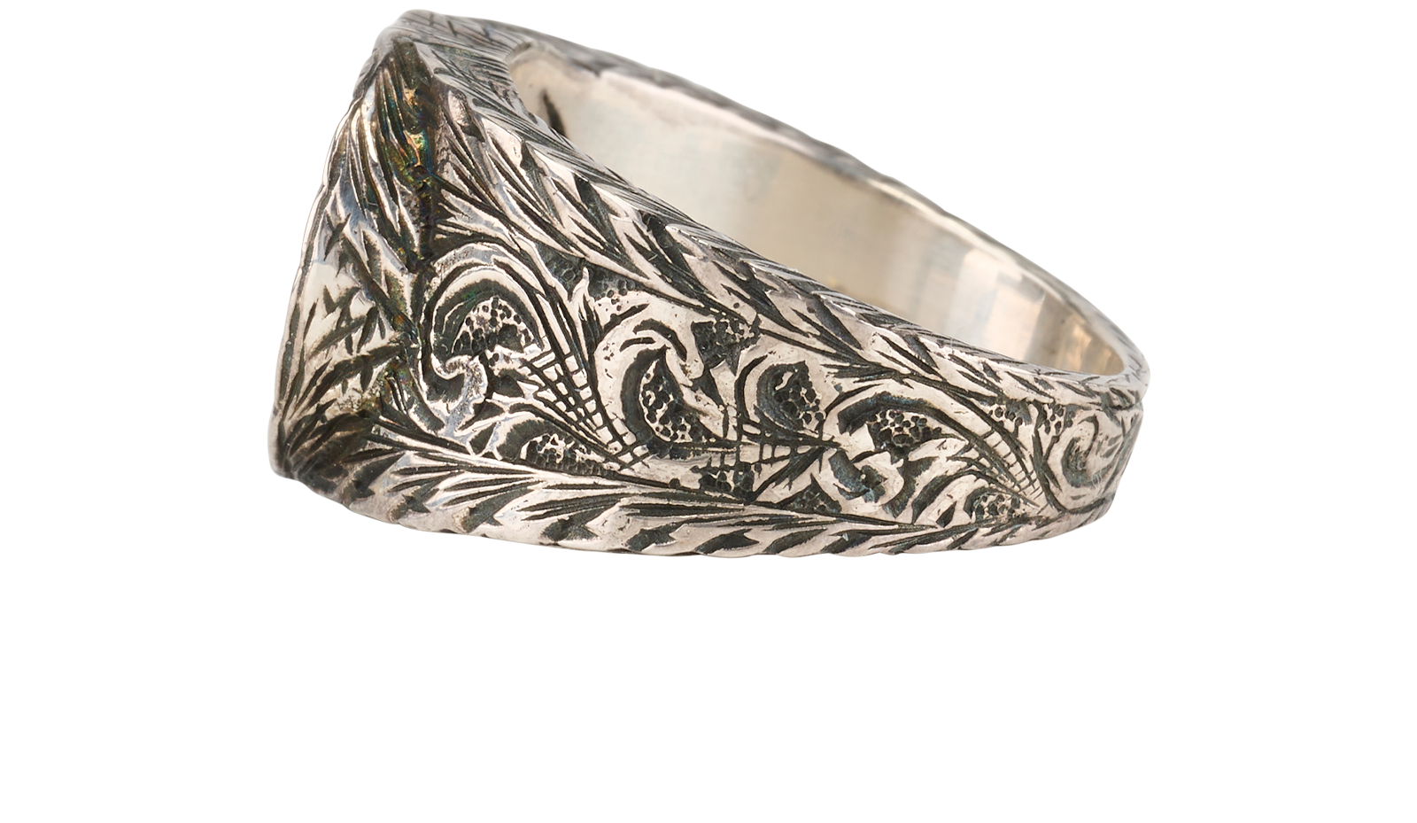 Gucci Interlocking G Ring, &pound;110, Jewellery, Silver, Silver, Bottom view