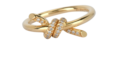 Tiffany & Co Knot Ring, &pound;950, Jewellery, Gold, Yellow Gold, Front view