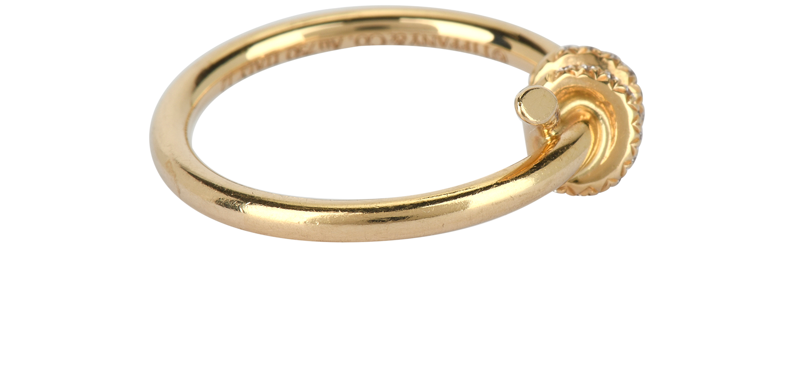 Tiffany & Co Knot Ring, &pound;950, Jewellery, Gold, Yellow Gold, Side view