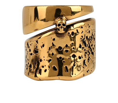 Alexander McQueen Abstract Ring, £130, Jewellery, Gold, Brass, Front view