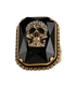 Alexander McQueen Jewelled Skull Ring, £130, Jewellery, Gold, Brass, Front view