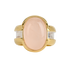 Bottega Veneta Rose Quartz Ellipse Ring, &pound;250, Jewellery, Gold/Silver, Sterling Silver, Front view