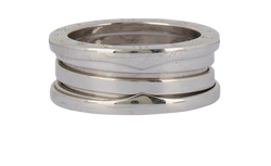 Bvlgari B.Zero1 Three-Band Ring, 18K White Gold, 2337AL, Sz O, B, 2*