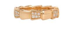 Bulgari Serpenti Viper Ring, 18K YellowGold/Diamond, Sz R, B/AC, 2*