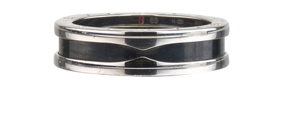 Bulgari B.Zero1 Save the Children Ring, &pound;320, Jewellery, Black, Enamel Coated Ceramic/Silver, Front view
