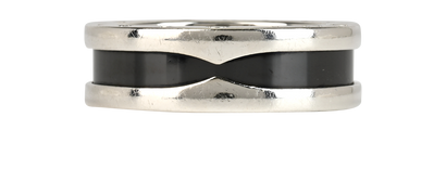 Bulgari Save The Children Ring, £295, Jewellery, Black/Silver, Enamel Coated Ceramic/Sterling Silver, Front view