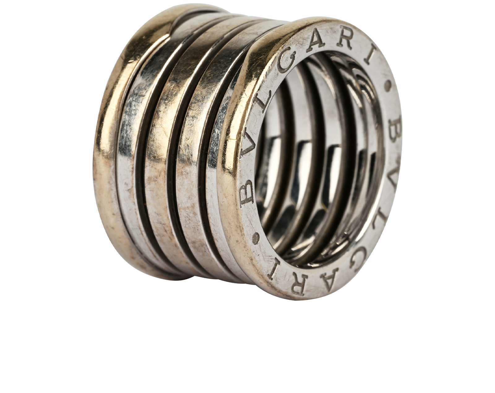 Bulgari B. Zero1 5 Band Ring, &pound;895, Jewellery, Silver, White Gold, Other view