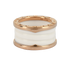 Bulgari B.Zero1 Ring, £1,300, Jewellery, White, Enamel Coated Ceramic/Rose Gold, Back view