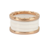 Bulgari B.Zero1 Ring, £1,300, Jewellery, White, Enamel Coated Ceramic/Rose Gold, Side view